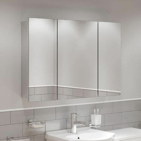 stainless steel mirror cabinets|mirror over recessed bathroom cabinet.